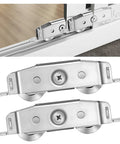 Sliding Door Rollers 2 Pack, 304 Stainless Steel Replacement For Patio Sliding Glass Doors, installed view and close-up