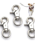 Three Pack Trigger Snap Hooks Metal Clasp Hook Marine Grade Stainless Steel 316, suitable for dog leashes and camera straps