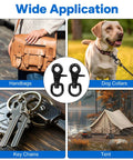 Heavy Duty Trigger Snap Hooks 2.65 Inch 5 Pack Stainless Steel 316 Lobster Claw Clasps for handbags, dog collars, key chains, and tents