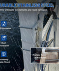 Square U Bolts Kit With Frame Plates And Nuts Stainless Steel U Clamp Bolts for wood boats, installed on a pole