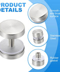 4 Pack Stainless Steel Sign Standoff Screws With Rubber Gaskets for Glass Displays, M6 x 16mm Thread, 19mm Cap Diameter