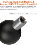 B Size One Inch Ball Adapter With One Quarter Twenty Female Threaded Hole For 1 Inch Ball Socket Arm Systems Stainless Steel And TPU Frame 25.4mm Ball for mounts