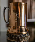 Classic Stainless Steel 20 Ounce Double Wall Beer Stein With Easy Grip Handle Vacuum Insulated Tankard Copper Finish