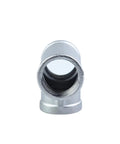 Front view of SS304 Stainless Steel Female Threaded 3 Way Tee BSPT Pipe Fitting From One Eighth To Two Inches Size DN Six To DN Fifty