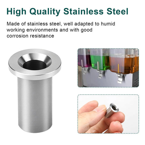 3220 Bearing Sleeve For Beverage Dispenser Replacement Compatible With D And E Series And WD Models, stainless steel shown