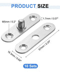 Beefy 10 Pack 360 Degree Rotating Pivot Hinges For Cabinets, 57 X 16.3mm Stainless Steel size details, waterproof, rustproof hardware