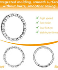 5 By 32 Inch 16 Balls Stainless Steel Bike Headset Bearings Set Of 4 Pieces, front and back view for mountain bikes, close-up image.