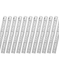 Stainless Steel Ruler Metal Straight Edge 6 Inch Ruler Set 12 Pack Durable Non Bendable Rust Resistant Safety Edge