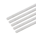 Stainless Steel Round Rods 6mm X 400mm Pack Of 5 For DIY Crafts And Model Projects Like Planes Cars And Helicopters 304 Stainless Steel Solid Shaft Rods For Gear Shafts And Motors, showing side view of the rods