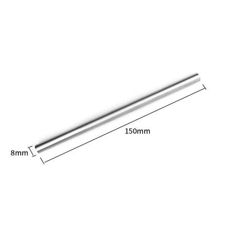 Stainless Steel 8x150mm Round Rods And Shelf Pins Four Pack for Cabinet Furniture DIY Shelving Hardware Smooth Chamfered Edges shown