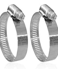 Stainless Steel Hose Clamps Set Two Adjustable Hose Clamps From One And A Quarter Inch To Two And A Quarter Inch 32 To 57 Mm Heavy Duty Radiator Fuel Line Plumbing Automotive Mechanical Applications