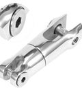 Stainless steel anchor rotating connector swivel for 6–8 mm boat chain; double joint deck hardware