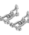 Two 304 stainless steel anchor swivels with rotating ring connectors, M10 marine grade for boat anchoring