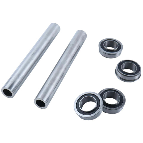 Two Pack Stainless Steel Front Axle And Bearing Kit For Husqvarna Z Series Mowers with 6 Inch Wheel Sleeves, axles and bearings view