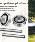 2 Sets Upgrade Stainless Steel Front Axle And Bearing Conversion Kit For Mowers With 6 Inch Wheel Sleeves