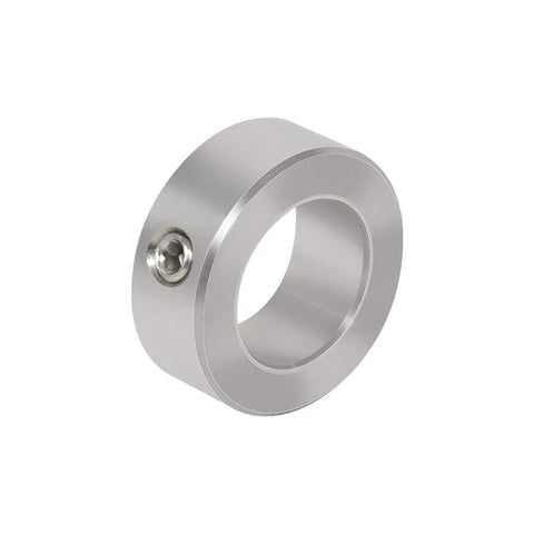 Stainless Steel Axle Shaft Collars With Set Screw Three Eighths Inch Bore, 304 Stainless Steel, Single Collar View for Gearbox Assemblies