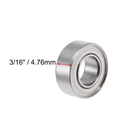Stainless Steel Ball Bearing Set With 1/4 Inch Inner Diameter, 1/2 Inch Outer Diameter, And 3/16 Inch Width Double Shielded R188ZZ