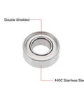 Stainless Steel Ball Bearing Set With 1/4 Inch Inner Diameter, 1/2 Inch Outer Diameter, And 3/16 Inch Width Double Shielded R188ZZ Precision Bearings