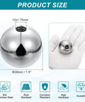 Ball Nuts Knob M12x38mm in 304 stainless steel with M12x1.75 thread, shown with dimensions and features like rust resistance.