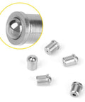 20pcs 4x5mm 304 Stainless Steel Ball Plunger Set shown in close-up view with smooth ball detent screws for mechanical devices