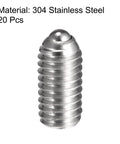 Ball Point Set Screws M3 X 6mm 304 Stainless Steel Ball Plunger Hex Socket Screws 20 Pieces