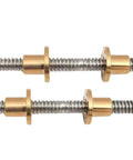 ✝️ Screw stainless steel ball screw kuaoxk t8 lead screw right-left length 200mm-600mm OD 8mm pitch 2mm size lead 2mm style 300mm