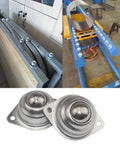 1" Stainless Steel Ball Transfer Units in use on conveyor system for smooth motion, 4pcs Screw Mounted Roller Ball Transfers Bearing