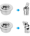 Sixteen Piece Five Eighth Inch Stainless Steel Ball Transfer Bearings Set With 360 Degree Rotation Universal Base Conveyor Rollers