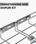 Stainless Steel Strengthening Bar Coupler Splice Connection Hardware For Wire Mesh Cable Tray And Cable Management Rack NEC Approved