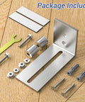 2 Pack Floor Guide For Barn Doors, Adjustable Stainless Steel Sliding Door Rollers, installation hardware included
