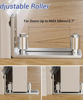 2 Pack Floor Guide For Barn Doors, Adjustable Stainless Steel Sliding Door Rollers, Wall Mounted Bottom Guides For Door Thickness Up To Two And One Eighth Inches, Flush Bottom Design To Eliminate Grooves And Protect Floors