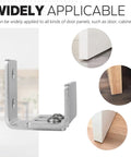 Stainless Steel Sliding Barn Door Floor Guide With Adjustable U Shape Bottom Flush Flat Bottom Wall Mount System for doors and cabinets