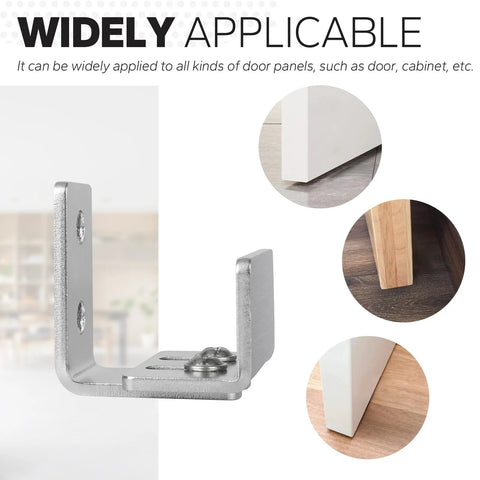 Stainless Steel Sliding Barn Door Floor Guide With Adjustable U Shape Bottom Flush Flat Bottom Wall Mount System for doors and cabinets