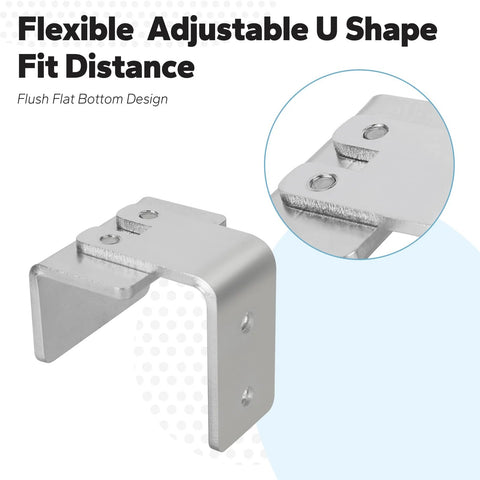 Stainless Steel Sliding Barn Door Floor Guide With Adjustable U Shape Bottom Flush Flat Bottom Wall Mount System For Door And Cabinet