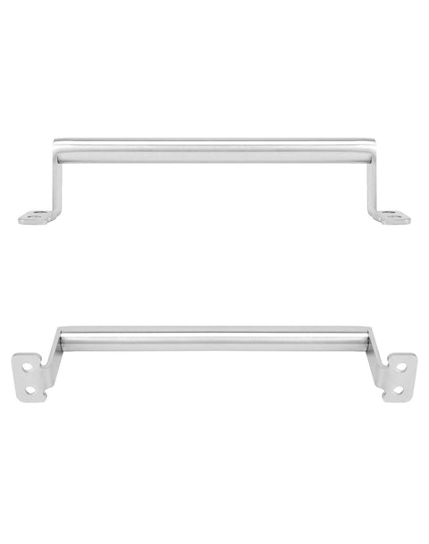 Large Stainless Steel Barn Pull Handle Set Of 4 With Screws For Cabinets Sliding Doors Closets Keyless Entry Doors Fences Barn Doors And Gates Durable Modern Finish Easy To Install front and side view