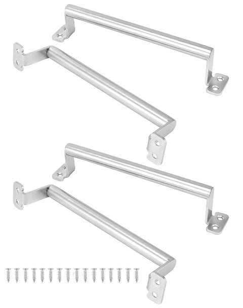 Large Stainless Steel Barn Pull Handle Set Of 4 With Screws For Cabinets Sliding Doors Closets Keyless Entry Doors Fences Barn Doors And Gates Durable Modern Finish Easy To Install