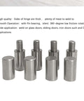 Beefy Heavy Duty Weld On Barrel Hinges Three Inch Long By Three Quarter Inch Wide 304 Stainless Steel 500 Lb Load Capacity With 360 Degree Rotation