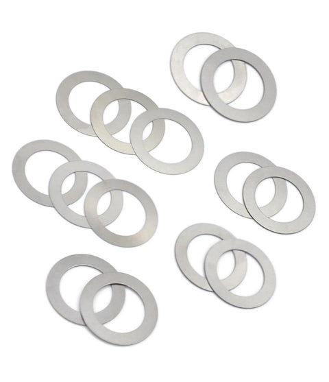 14 Pack Half Inch 28 TPI Barrel Shim Kit for .223 and 5.56 Muzzle Brakes, Precision Stainless Steel 304 Alignment