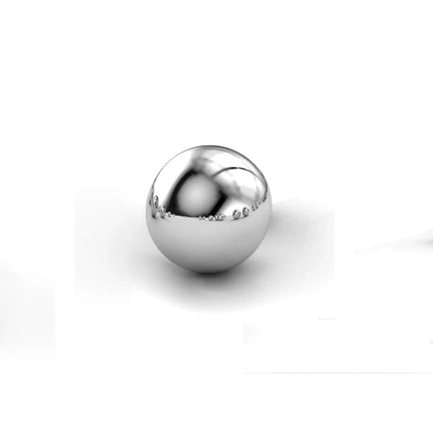 Front view of a 1-inch 304 stainless steel precision bearing ball