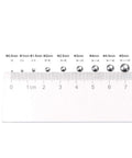 Pro Grade 1.5mm Stainless Steel Bearing Balls G100 Precision, 304 Stainless Steel Micro Balls, size comparison with ruler.
