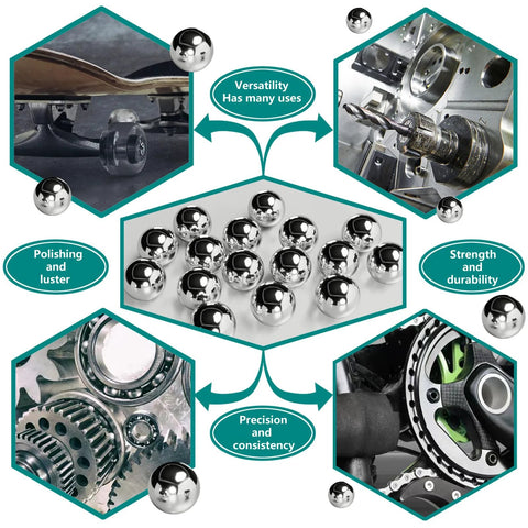 Stainless steel bearing balls, 1-inch diameter, polished finish for precision bearings