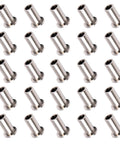 Bearing Sleeve 3220 Replacement 25 Pack for Crathco D and E Series Beverage Dispensers stainless steel lined up