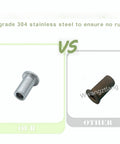 Comparison of 3220 Bearing Sleeve Replacement for Crathco, showcasing stainless steel and rusted versions side by side.