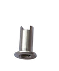 Front view of stainless Bearing Sleeve Bubbler Replacement Kit For Juice Dispenser Built Tough Stainless Steel Direct Fit Pack Of 3
