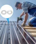 Worker using 304 Stainless Steel Belleville Washer M5x10mm Conical Knurled Pack Of 50 on metal roofing project