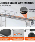 Industrial Grade Stainless Steel Motorized Belt Conveyor For Inkjet Coding Applications With PVC Anti Static Belt 59 By 15.7 Inch