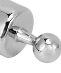 Close-up of 316 Stainless Steel Boat Bimini Ball Top Cap Fitting External Eye End for 22mm and 25mm tubes with a polished finish