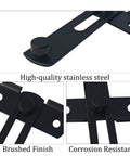 Barn Door Latch Set 4 Pack 100mm By 70mm Three Point Nine Four Inch 180 Degree Flip Lock for sliding doors with stainless steel.