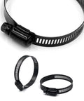 2 Pcs 3 Inch Stainless Steel Adjustable Worm Gear Hose Clamps 52-76mm Range Corrosion Resistant Fuel Line Clamp For Plumbing Automotive And Mechanical Applications Grade 304 Stainless Steel Construction For Superior Corrosion Resistance Black