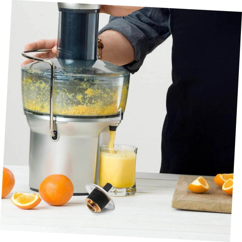 Stainless Steel Blender And Juicer Coupling Replacement Part With Plug And Play Easy Install And Secure Connection shown with juicer
